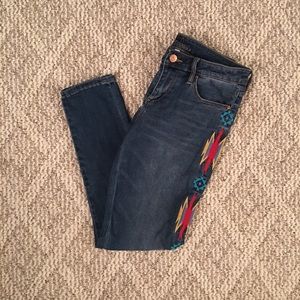 Embroidered Blue Jeans